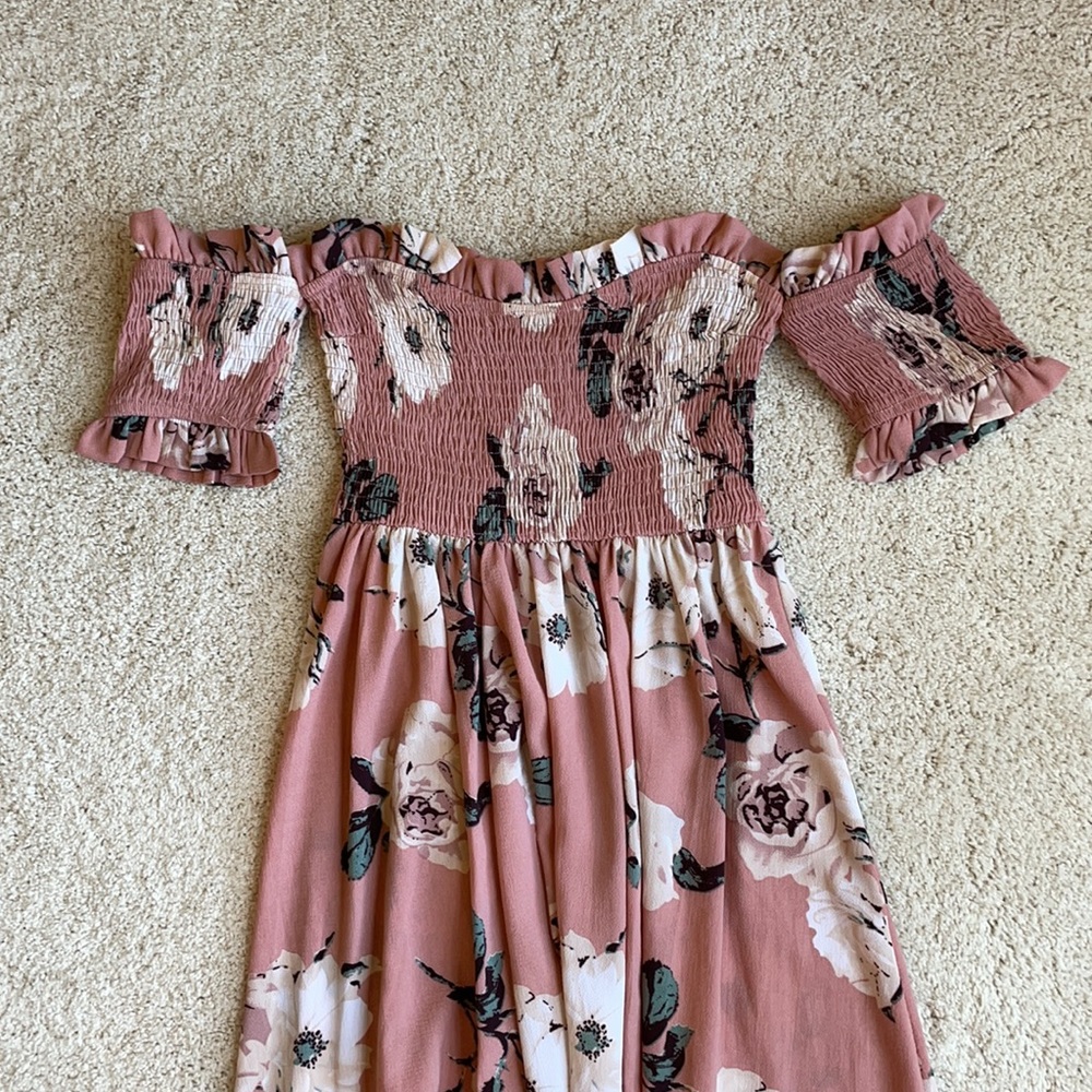 Pink Off-the-Shoulder Dress!